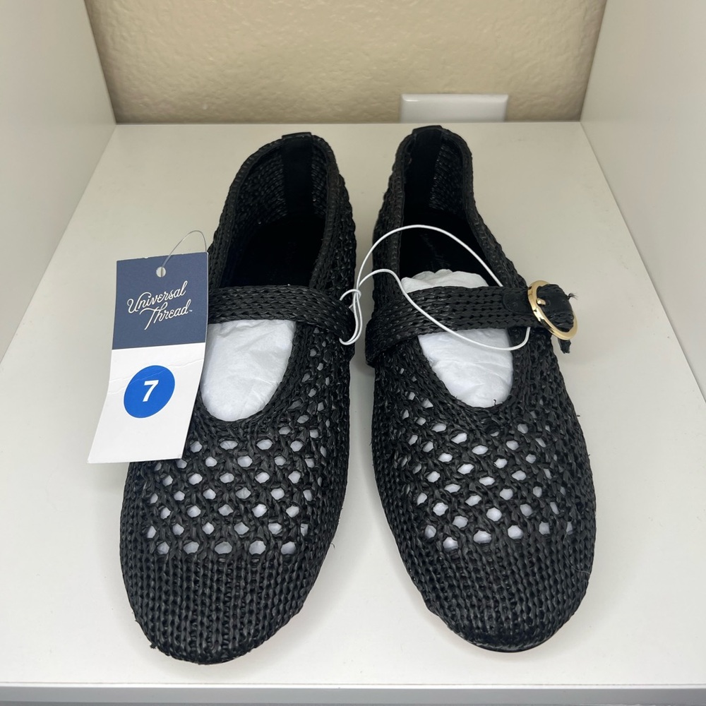 Universal Thread Sia Knit Mary Jane Flats - Black 7